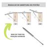 Kit 2 Pistão Mola Gás Para Porta Móveis Armários 784n/80kgf - UN / 2