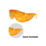 2 óculos Sobrepor Lente Laranja Bloqueia Luz Azul Uva Uvb - UN / 2