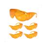 5 óculos Proteção Escuridão Total Luz Azul Lente Laranja - UN / 5