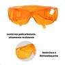 5 óculos Proteção Escuridão Total Luz Azul Lente Laranja - UN / 5