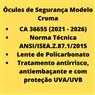 Kit 10 óculos Proteção Segurança Epi Croma Incolor Promoção - UN / 10