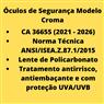 Kit 40 óculos Proteção Segurança Epi Croma Verde Promoção - UN / 40