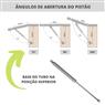 Par De Pistão Mola A Gás P/ Porta Móveis Armários 784n/80kgf - UN / 2