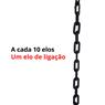 10 Mt Corrente Plástica Isola Calha Chuva Elo G Preto
