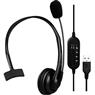 Headset Office Fortrek FK 731A USB Preto