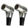 Kit 02 Conectores Xlr Macho 90 Graus Wc2053 Wireconex