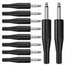 Kit 10 Conectores P10 Mono Preto Wc 181 Wireconex