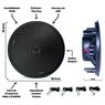 Kit Arandela Coaxial 6p 70w 8r Redonda Pt Leson