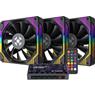 Kit Cooler Fan ARGB Fortrek Frosty Preto Com Controladora/Controle