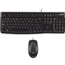 Kit Teclado e Mouse Com Fio USB Logitech MK120 Preto
