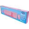 Kit Teclado e Mouse Letron Fini Sem Fio Rosa