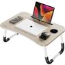 Mesa para Notebook Portátil Fortrek Lapdesk com Gaveta Embutida Madeira
