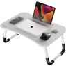 Mesa para Notebook Portátil Fortrek Lapdesk com Gaveta Embutida Branco