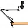 Microfone Gamer Streamplify Mic Arm Com Braço Flexível Preto RGB