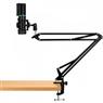 Microfone Gamer Streamplify Mic Arm Com Braço Flexível Preto RGB
