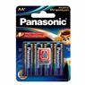 Pilha Alcalina Premium Panasonic Aa Pequena 04 Unidades Lr6egr/4b96