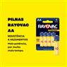 Pilha Zinco Aa4 Rayovac Amarelinhas Cartela Com 04 Unidades