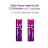 Pilha Recarregável Elgin Aa 2700mah Blister Com 04 Unidades