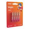 Pilha Zinco Aaa4 Elgin R03 Cartela Com 04 Unidades