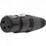 Plug XLR Canon Fêmea JCCN0013 Preto Storm - PCT / 10