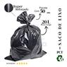 Saco De Lixo 20 Litros Super Reforçado Preto - 50 Unidades