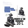 Saco De Lixo 20 Litros Super Reforçado Preto - 50 Unidades