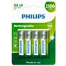 4 Pilhas Recarregaveis Aa Philips
