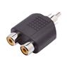 Adaptador 2 Jack Rca Para Jack Rca Plástico - Niquel Pct C/4un