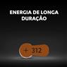 6 Baterias Auditivas 312 Duracell