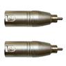 Adaptador Rca Macho P/xlr 3p Macho Niq. Wc 243 Ad 02 Unidades Wireconex