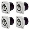 Conector De Ac-out Painel Wc 1833 Out P Gy Pgy Azul Wireconex 04 Unidades