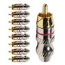 Conector Linha Rca Macho Metal Vermelho Storm 10 Un.