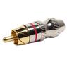 Conector Linha Rca Macho Metal Vermelho Storm 10 Un.