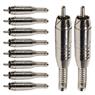 Conector Linha Rca Macho Niquel Com Mola Storm 10 Unidades