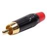 Conector Linha Rca Macho Vermelho Metal Storm 10 Unidades