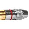Conector Linha Rca Macho Profissional Vermelho Storm 10 Un.