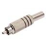 Conector Linha Rca Macho Metal Niquel Preto Storm 10 Un.