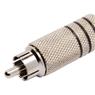 Conector Linha Rca Macho Metal Niquel Preto Storm 10 Un.