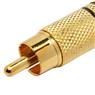 Conector Linha Rca Macho Metal Gold Preto Storm 10 Unidades