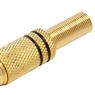 Conector Linha Rca Macho Metal Gold Preto Storm 10 Unidades