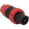 Conector Speakon de Linha Macho 4 Pólos PGSP0003 Preto/Vermelho Storm - PCT / 10