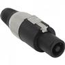 Conector Speakon de Linha Macho 4 Pólos PGSP0004 Preto/Cinza Storm - PCT / 10
