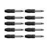 Conector P10 Mono Preto Wc153 10 Un Wireconex