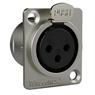 Conector Xlr Femea Wc 1023 Fp Bk Ni 3p Painel Wireconex 10 Unidades