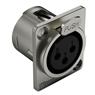 Conector Xlr Femea Wc 1023 Fp Bk Ni 3p Painel Wireconex 10 Unidades