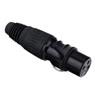 Conector Xlr Fêma Linha Preto Metalico Storm 05 Unidades