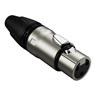Conector Xlr Femea Wc 1003 Fl Bk Ni 3p 5un Wireconex