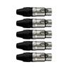 Conector Xlr Femea Wc 1003 Fl Bk Ni 3p 5un Wireconex