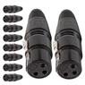 Conector Xlr Fema Linha Preto Metal Storm 10 Unidades