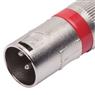 Conector Xlr Macho Linha Vermelho Metalico Storm 05 Unidades